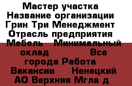 Мастер участка › Название организации ­ Грин Три Менеджмент › Отрасль предприятия ­ Мебель › Минимальный оклад ­ 60 000 - Все города Работа » Вакансии   . Ненецкий АО,Верхняя Мгла д.